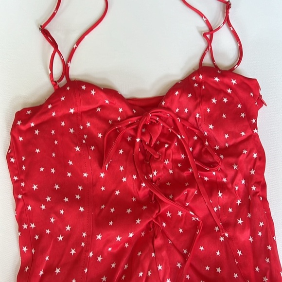 Zara Women's  Red Bodysuit with White Stars - Picture 2 of 8